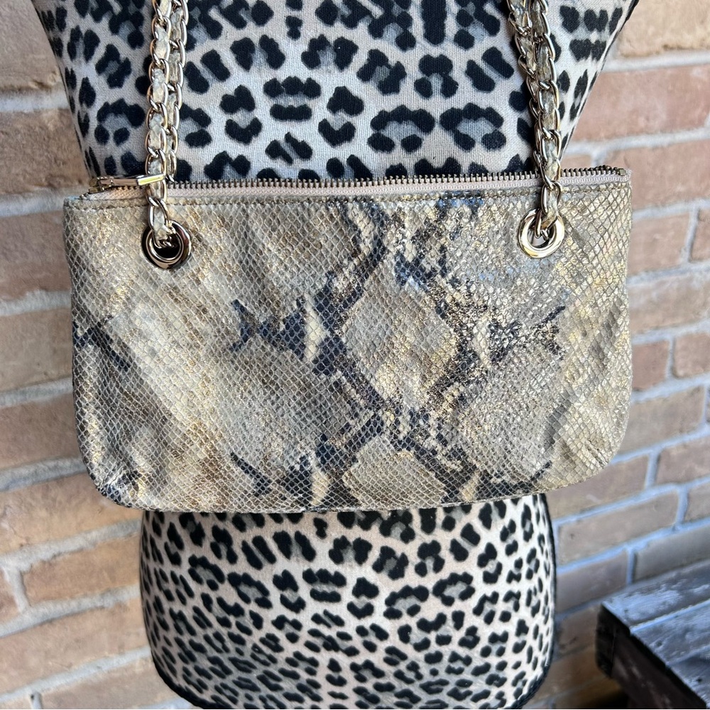 Dkny Genuine Leather Python Convertible Crossbody… - image 2